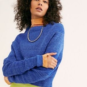 Free People Too Good Sweater in Cobalt